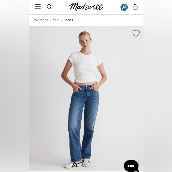 MADEWELL 31P Low Slung Straight Rigid denim NWT petite baggy - Picture 3 of 15